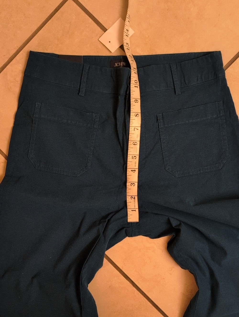NWT J. Crew Tall Lizzie Wide-leg Pant Patch Pocket Seaport Blue Teal Size 28T - Picture 8 of 10